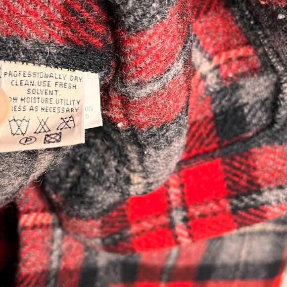 Vintage Eddie Bauer Vest Wool Red Plaid Lumberjack Women's M - Picture 7 of 9